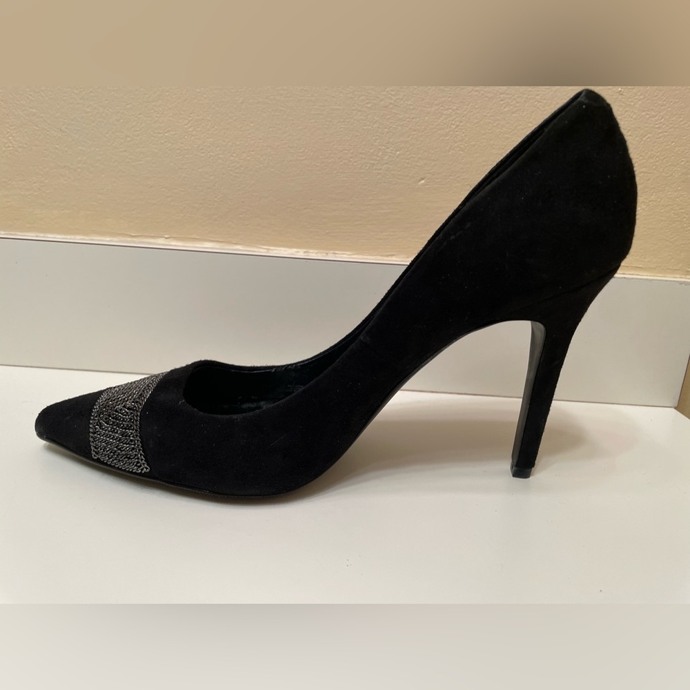 Black Suede edgy heels